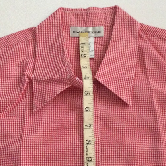 Sleeveless button down blouse - red gingham - Picture 12 of 13